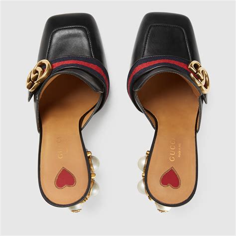 gucci buckle strap leather mules|gucci mules.